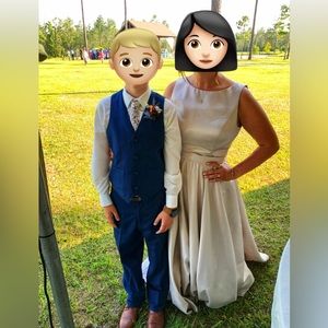 Azazie bridesmaid dress in frost.